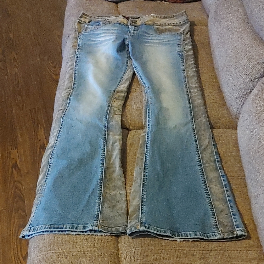 Stylish Flared Blue Jeans